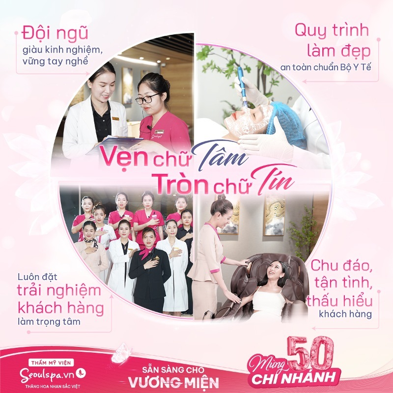 Đội ngũ bác sĩ, chuyên viên kỹ thuật chất lượng tại Thẩm mỹ viện Seoul Center Bến Tre