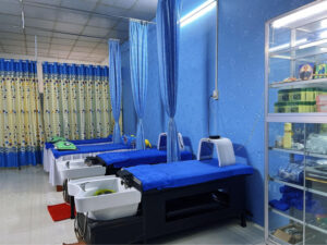 Không gian làm đẹp gọn gàng, tràn sắc xanh của Spa Nguyễn Thanh