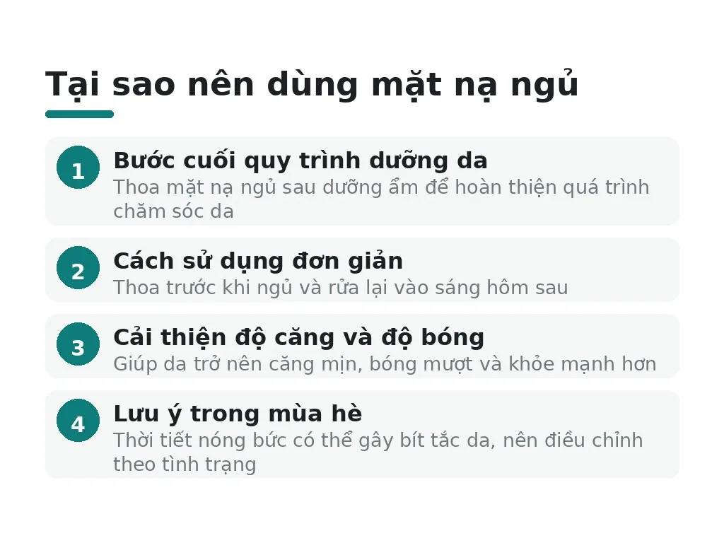 Tại sao nên dùng mặt nạ ngủ?