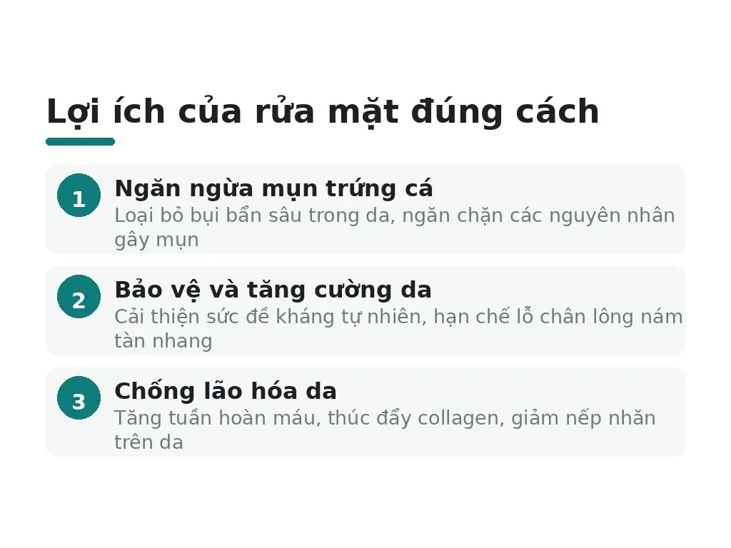 Rửa mặt đúng cách có những lợi ích gì?