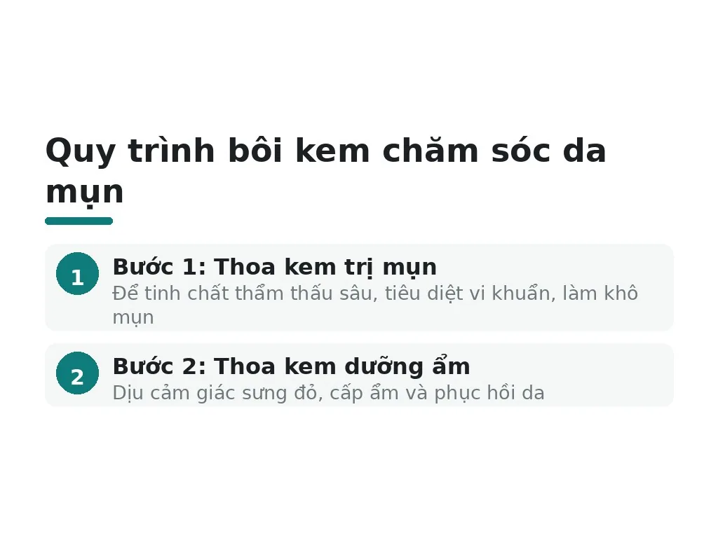 Nên bôi kem trị mụn trước hay sau kem dưỡng ẩm?