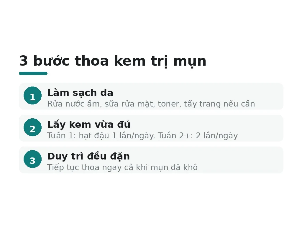 Cách thoa kem trị mụn đúng chuẩn