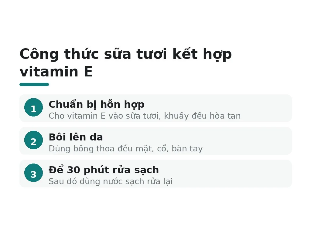 Những công thức đơn giản kết hợp cùng vitamin E