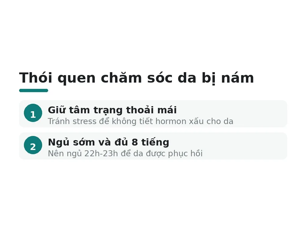 Thói quen sinh hoạt nào giúp chăm sóc da bị nám?