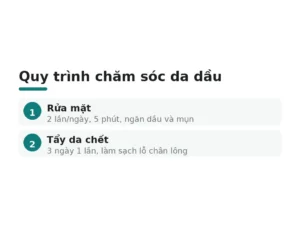 Quy trình chăm sóc da dầu