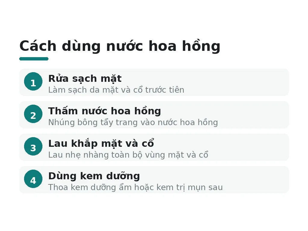 Dùng nước hoa hồng