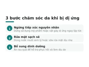 3 bước chăm sóc da khi bị dị ứng