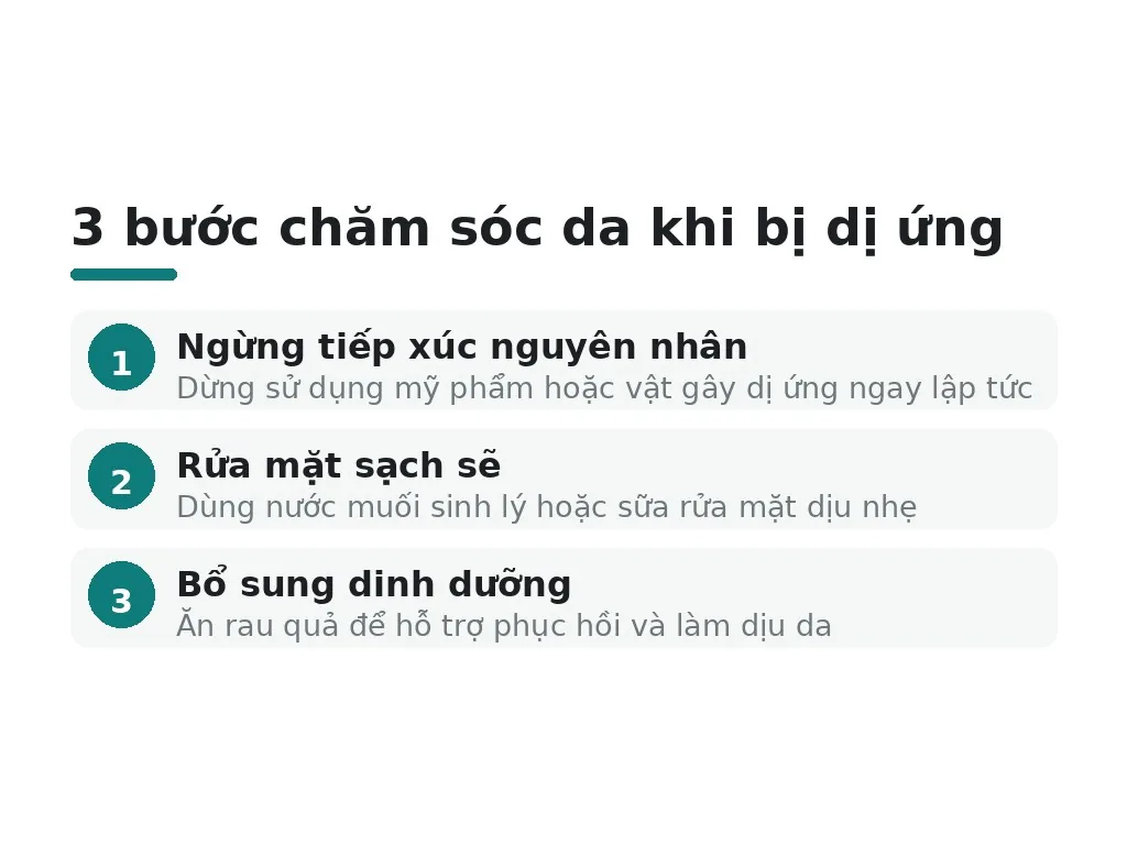 Cách chăm sóc da mặt khi bị dị ứng
