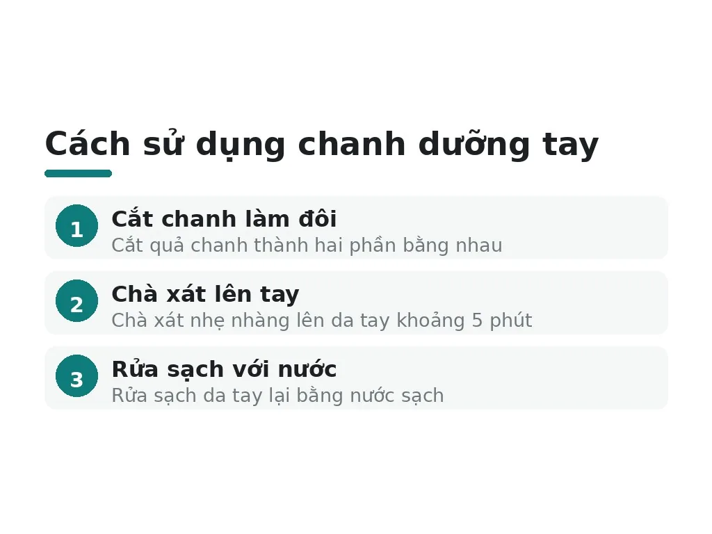 Sử dụng chanh có làm mềm da tay không?
