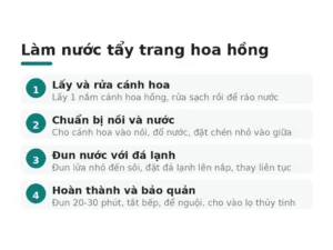 Làm nước tẩy trang hoa hồng