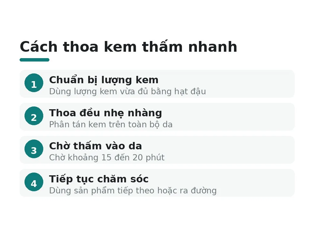 Tại sao không nên vội vàng khi thoa kem?
