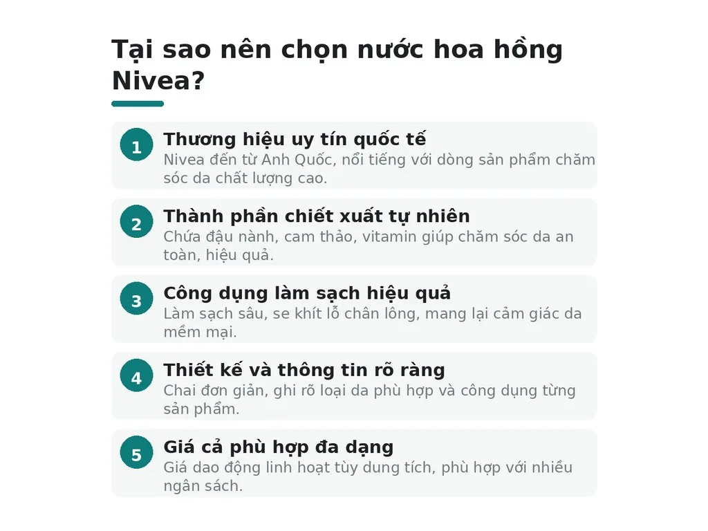 Tại sao nên chọn nước hoa hồng Nivea?