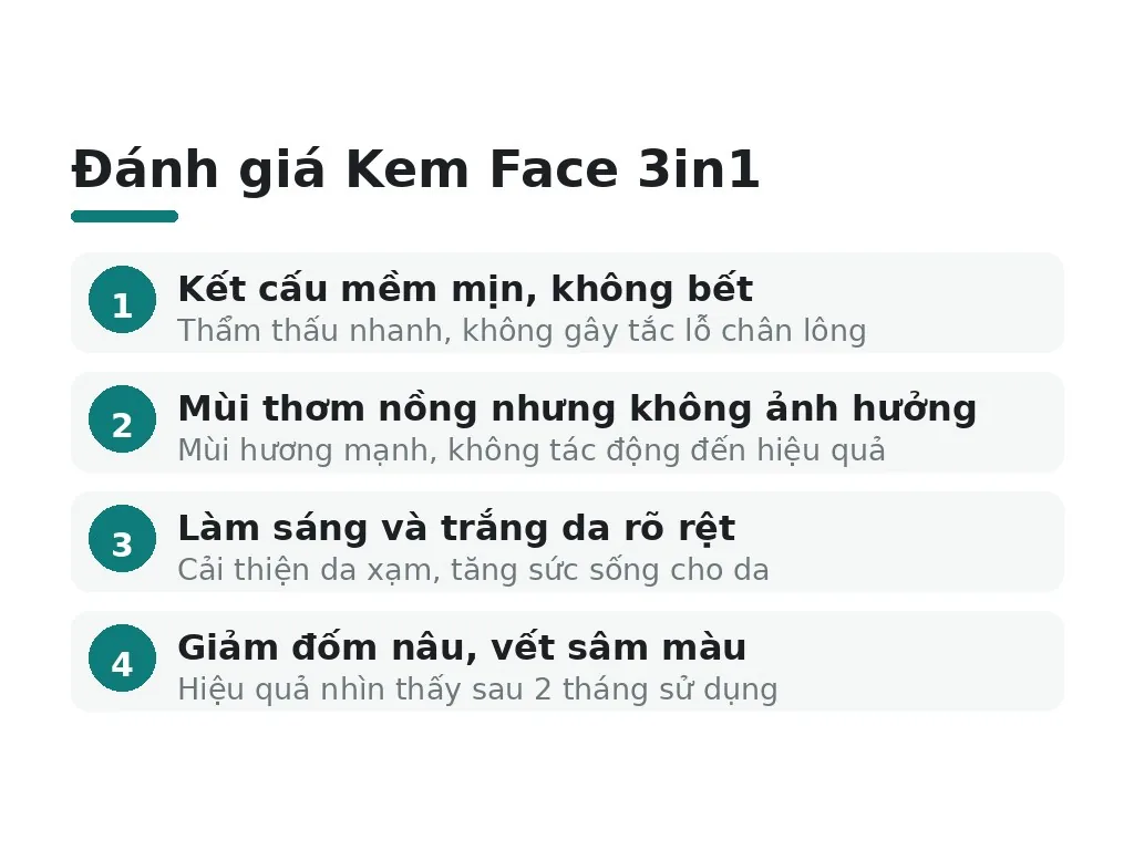Reivew kem face 3in1 có tốt không?