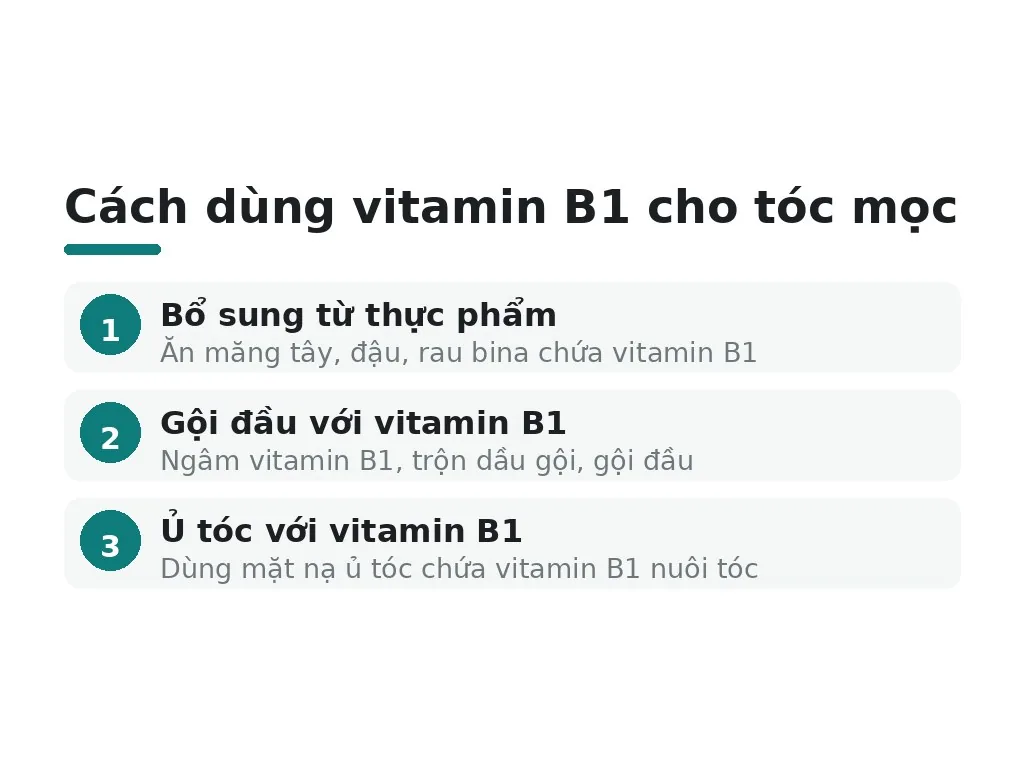 Làm thế nào để kích thích mọc tóc bằng vitamin b1?