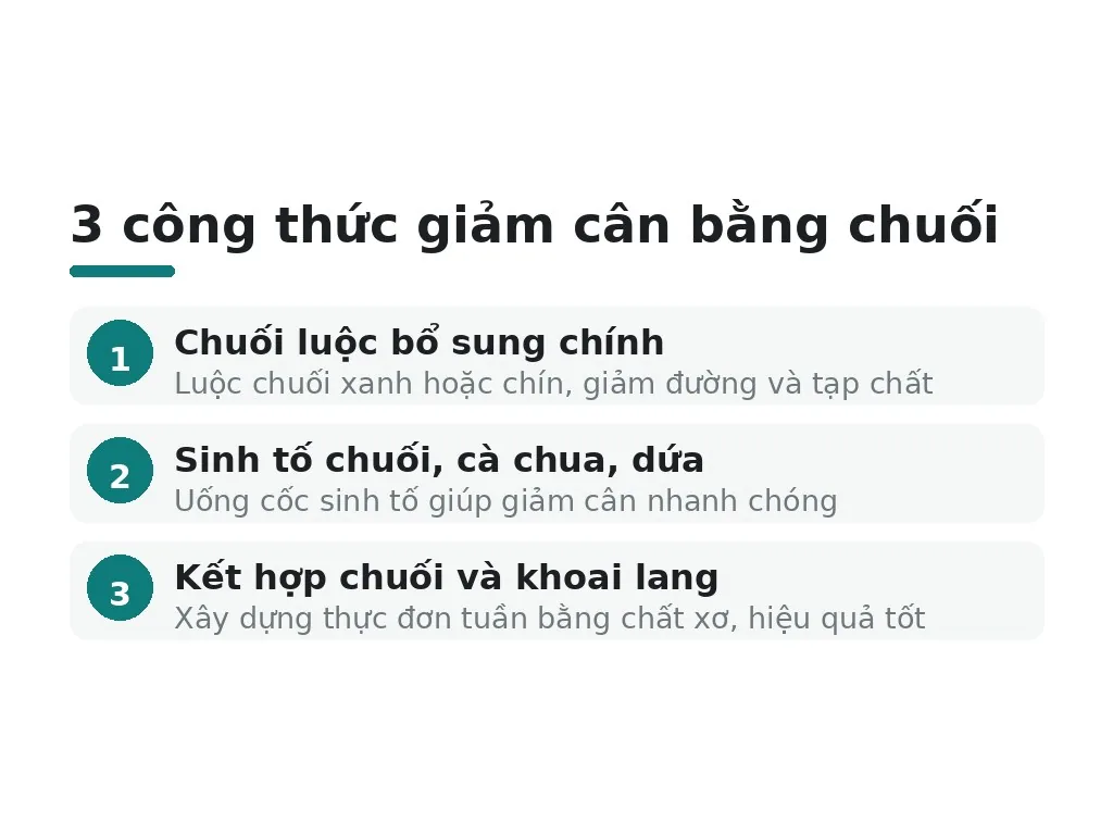 Công thức giảm cân bằng chuối thần tốc nào?