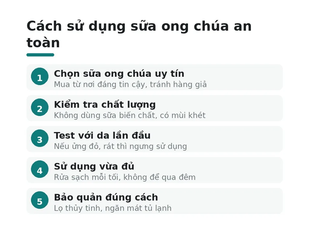 Khi làm đẹp với sữa ong chúa cần lưu ý điều gì?