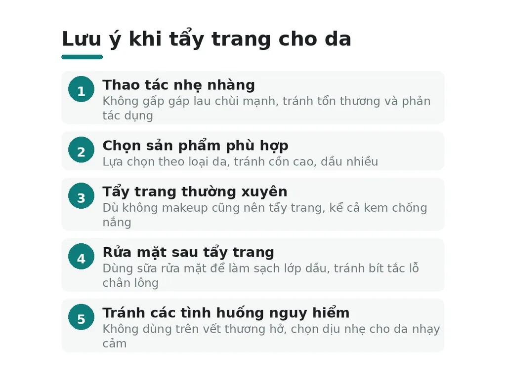 Cần lưu ý những gì khi tẩy trang cho da?