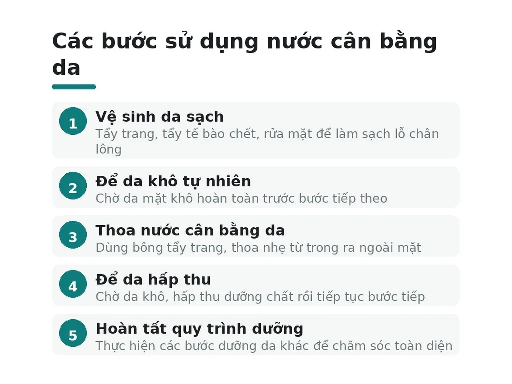 Cách sử dụng nước cân bằng da hiệu quả