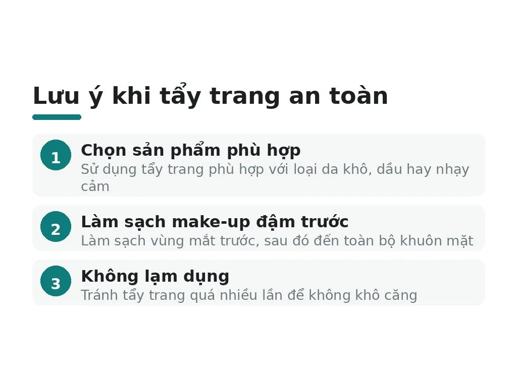 Cần lưu ý những gì khi tẩy trang?