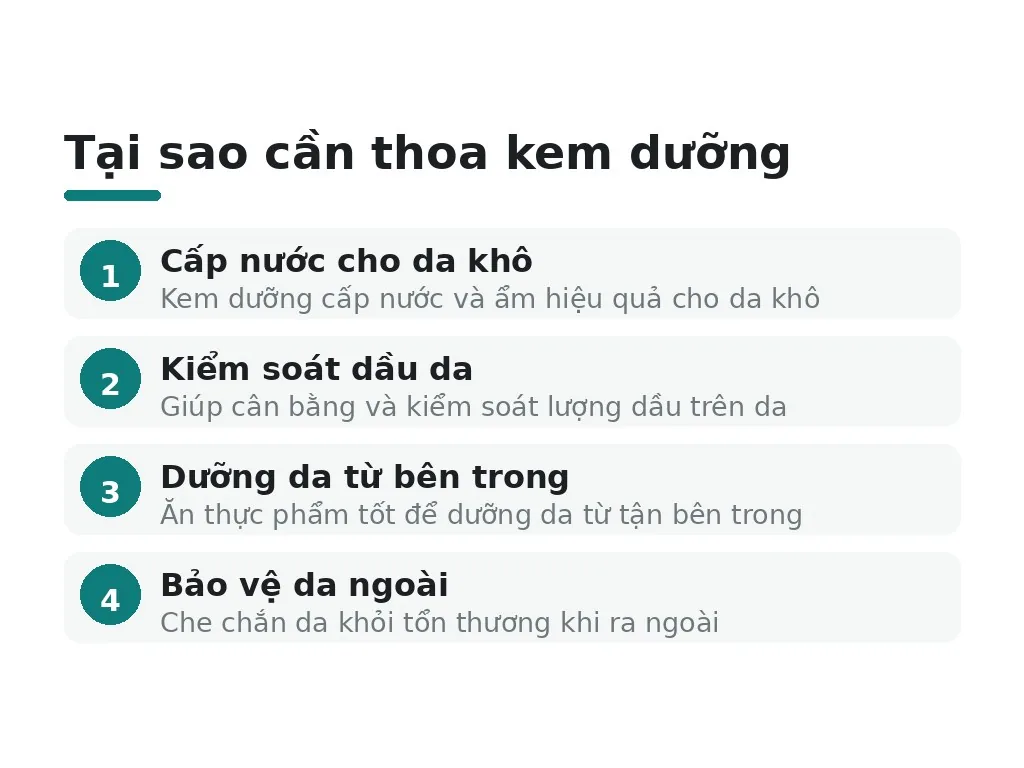Tại sao cần thoa kem dưỡng?