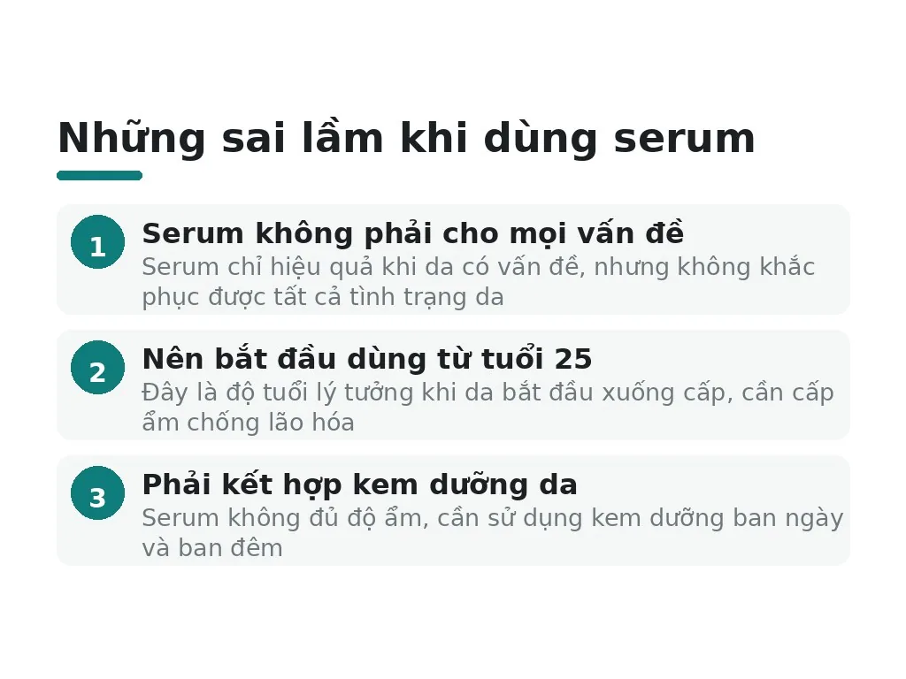 Bạn đã mắc những sai lầm nào khi dùng serum?