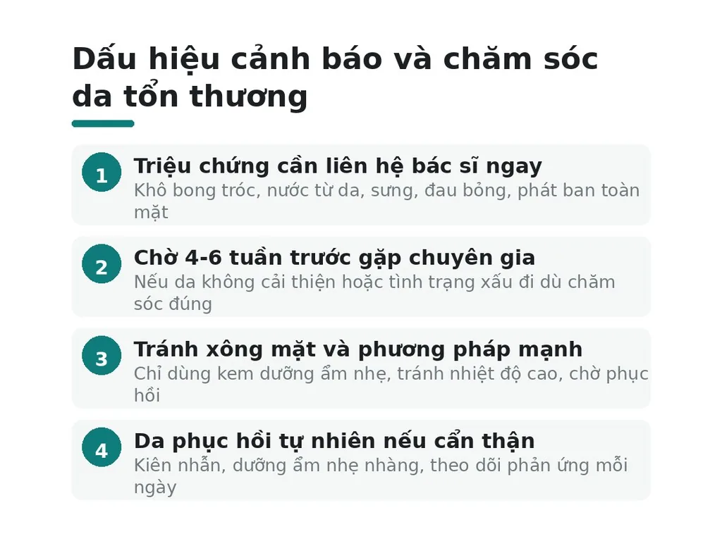 Dấu hiệu cảnh báo da bị tổn thương, khi nào cần tìm bác sĩ?
