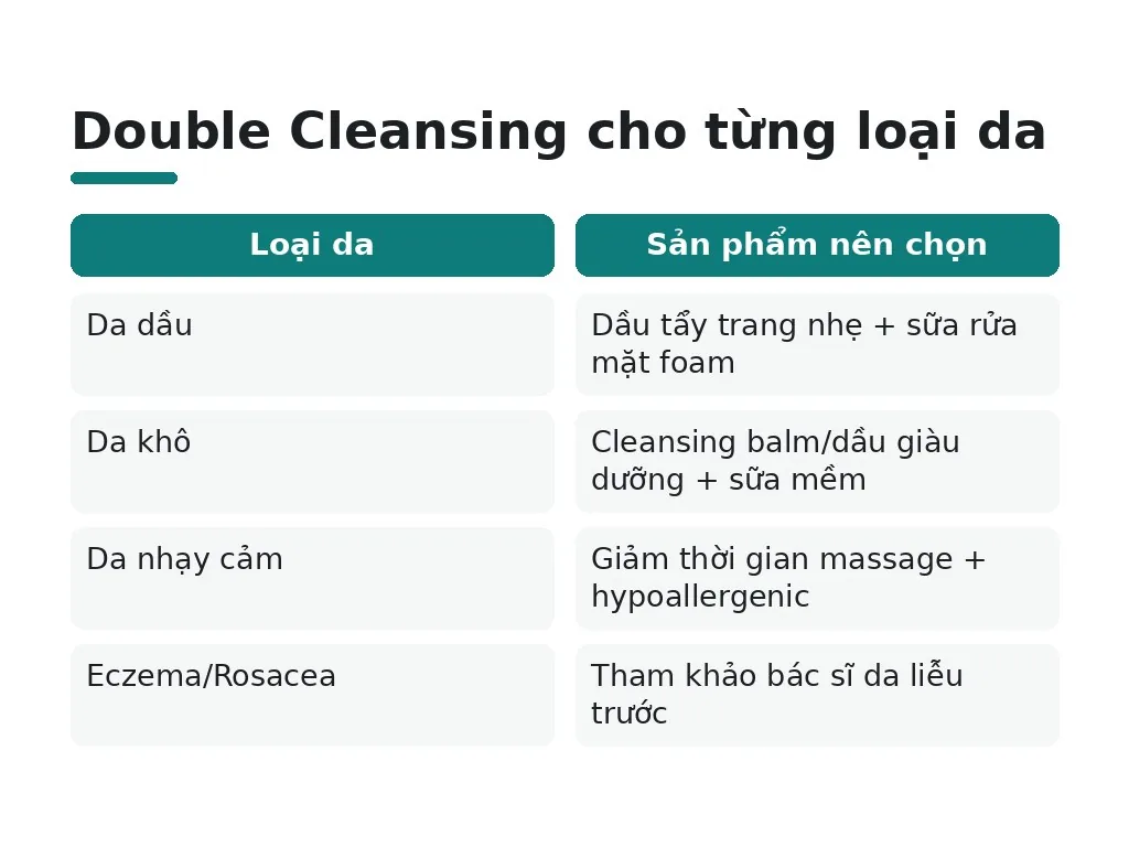 Những hiểu lầm phổ biến về double cleansing
