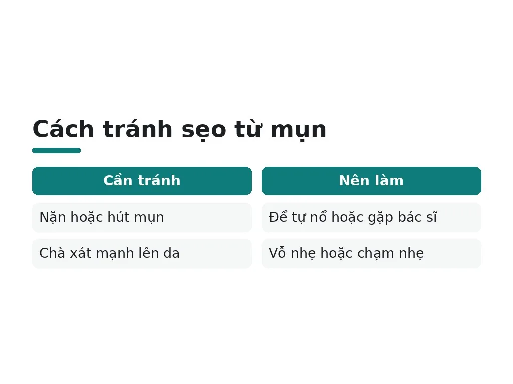 Cần tránh điều gì để không để lại sẹo lâu dài?