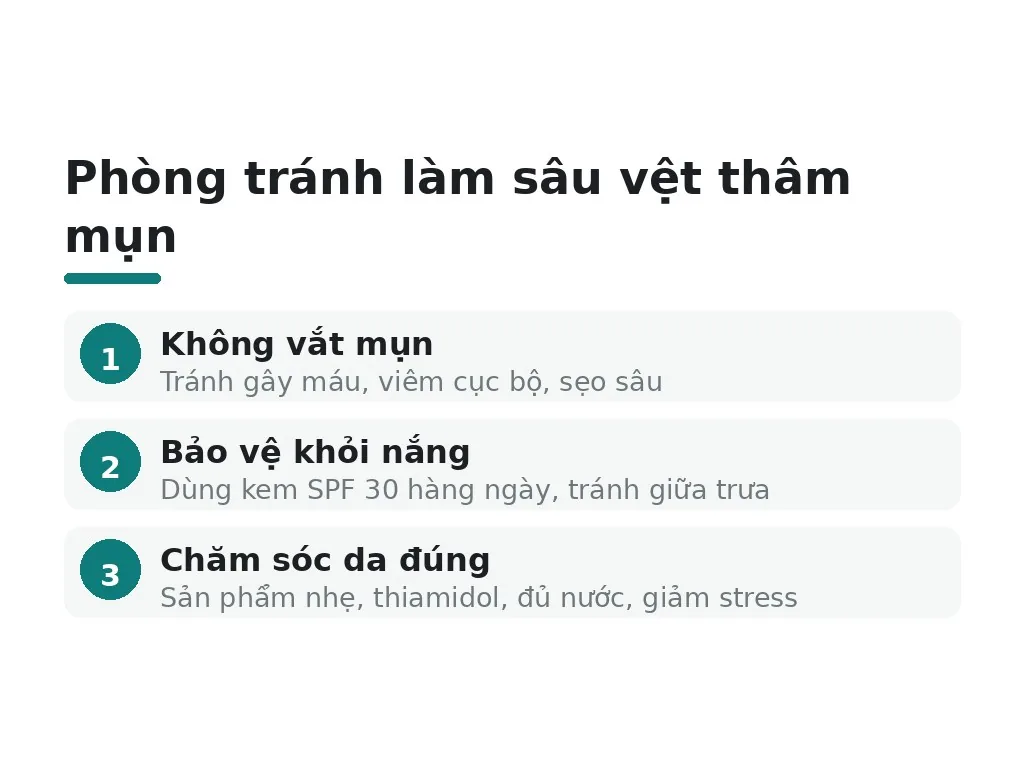 Cách phòng tránh làm sâu thêm vệt thâm mụn
