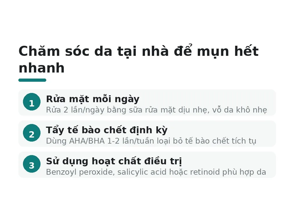 Chăm sóc da tại nhà như thế nào để mụn hết nhanh?