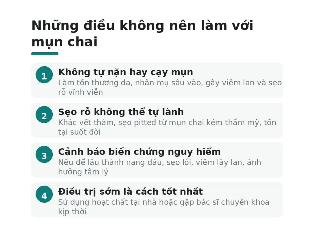 Những điều gì không nên làm khi có mụn chai?