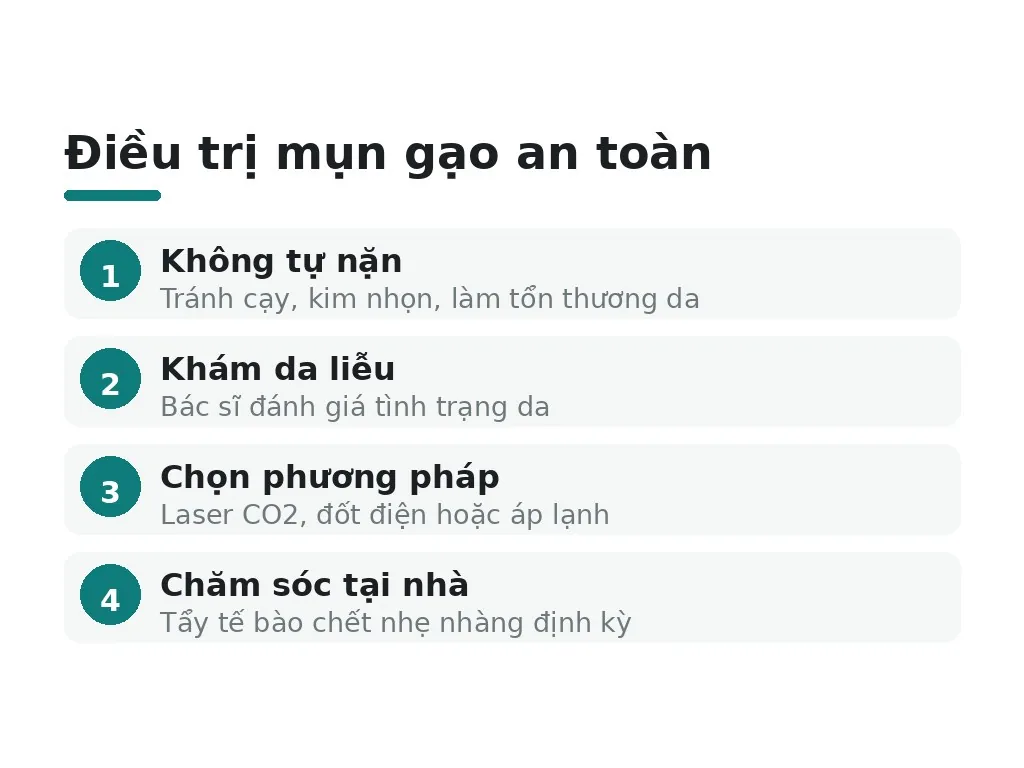 Phương pháp nào điều trị mụn gạo an toàn và hiệu quả?