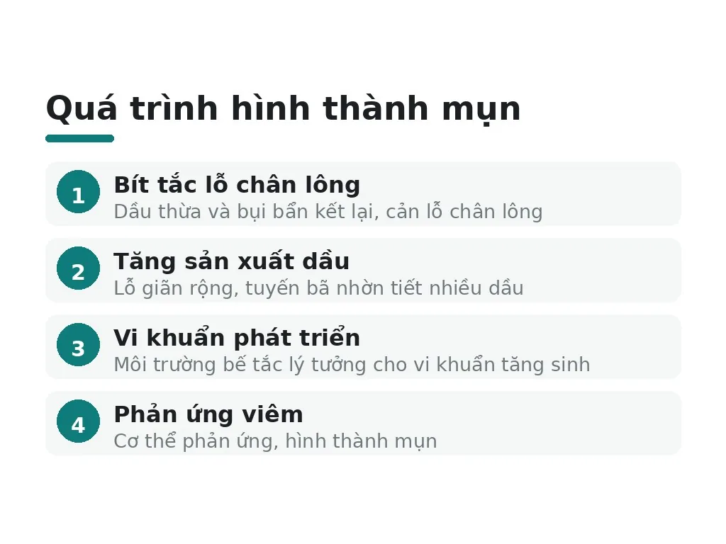 Nguyên nhân chính gây mụn 2 bên má là gì?