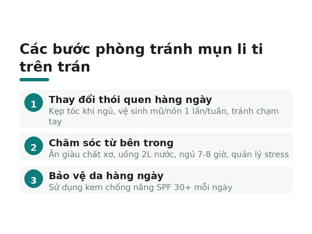 Làm thế nào để phòng tránh mụn li ti trên trán lâu dài?