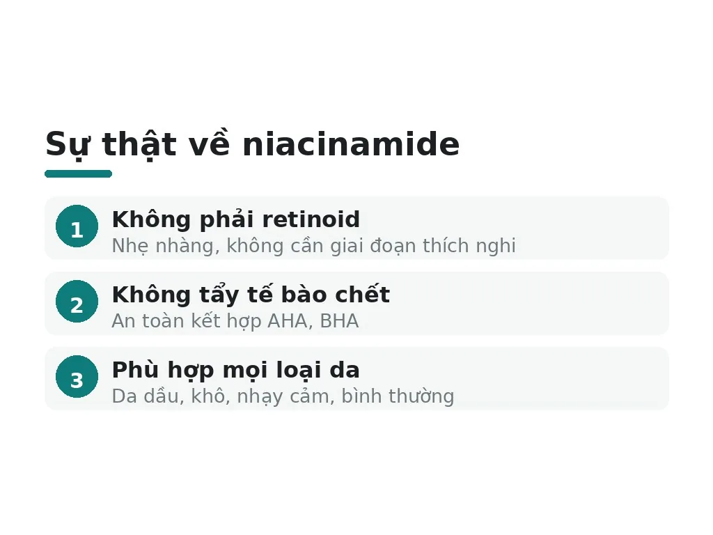 Những hiểu lầm phổ biến về niacinamide
