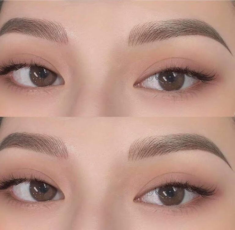 Dáng mày đẹp sắc sảo sau khi điêu khắc tại Mộc Huệ Beauty & Clinic