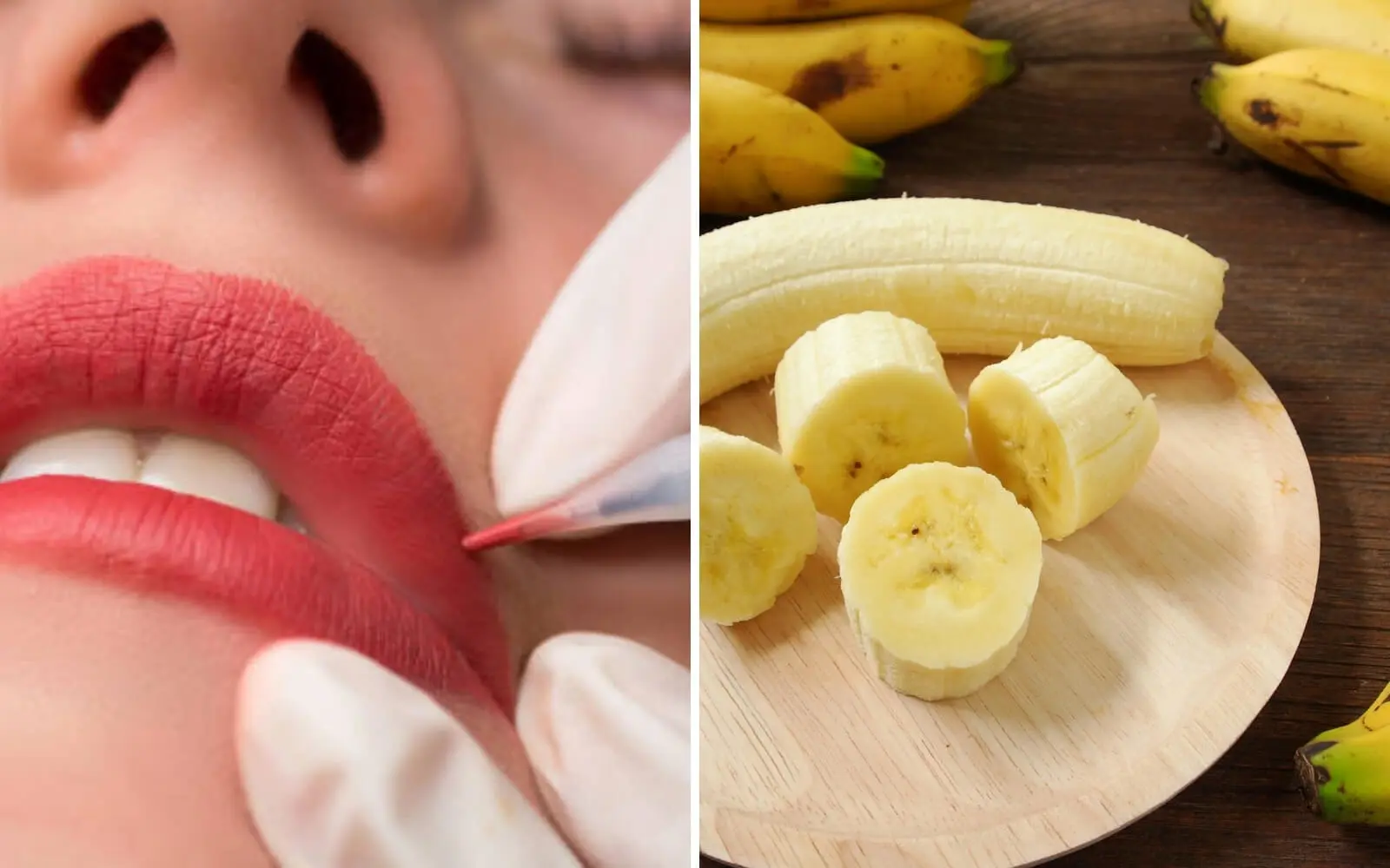 Từ ngày đầu sau phun xăm, bạn đã có thể ăn chuối mà không lo lắng.