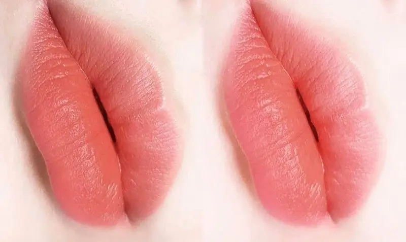 Phun môi màu hồng cam nhạt là lựa chọn an toàn, không bao giờ lỗi mốt cho phụ nữ 35 tuổi