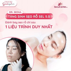 Khách hàng sau 1 liệu trình điều trị sẹo rỗ Dr. Seoul SEL 5.0