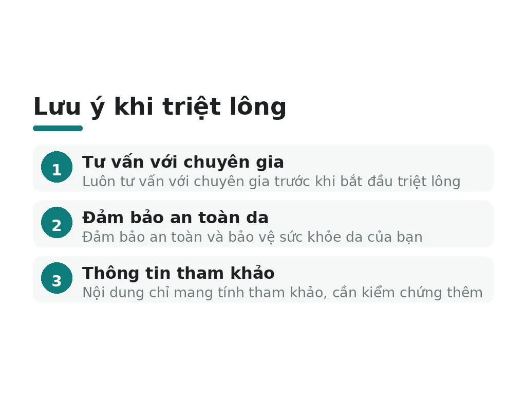 Lưu ý khi triệt lông
