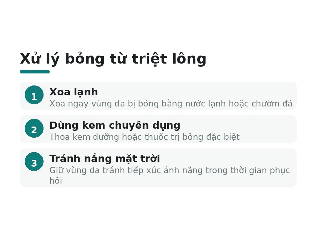 Triệt lông bị bỏng phải làm sao