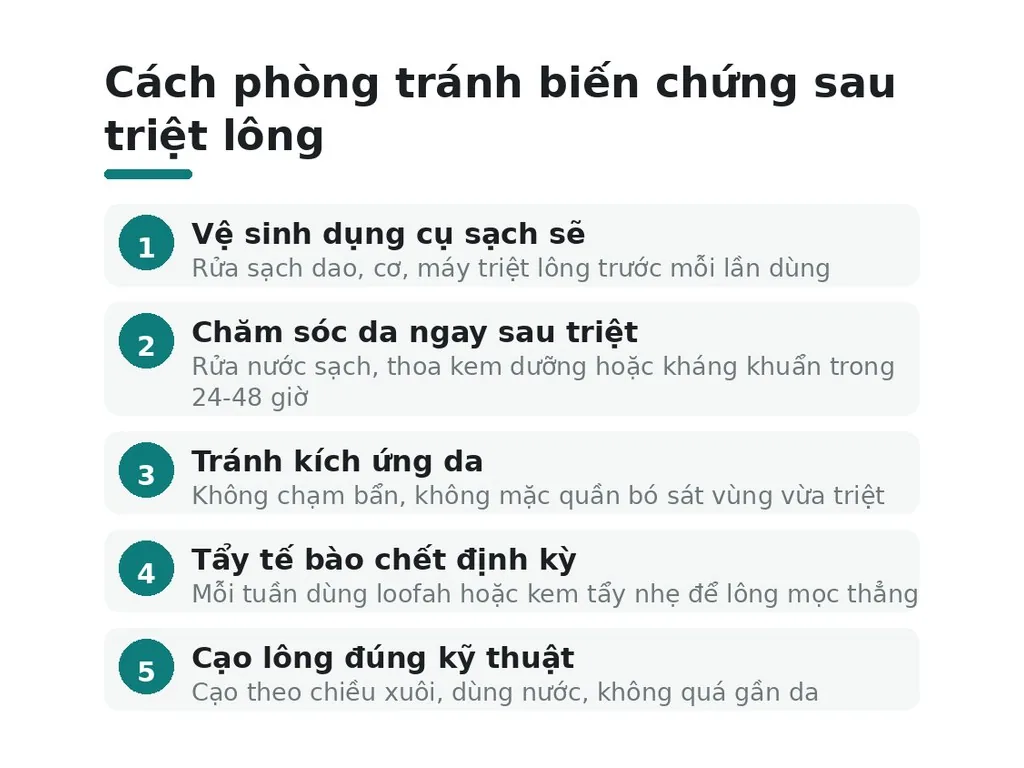 Làm thế nào để tránh biến chứng sau triệt lông?