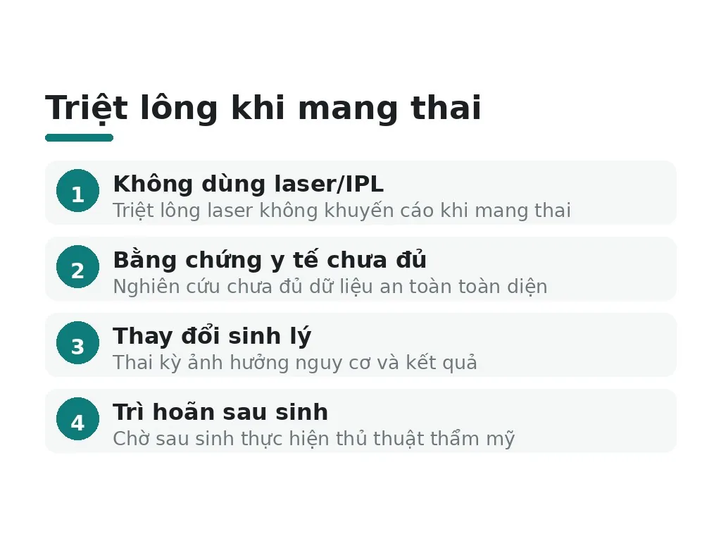 Có thai có triệt lông được không?