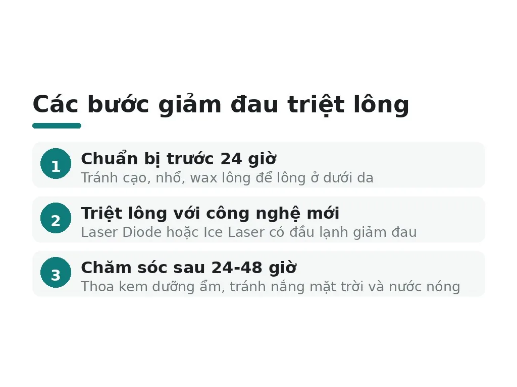 Làm sao để giảm đau khi triệt lông chân?