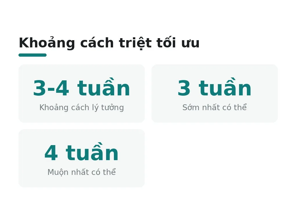 Nên triệt cách nhau bao lâu?