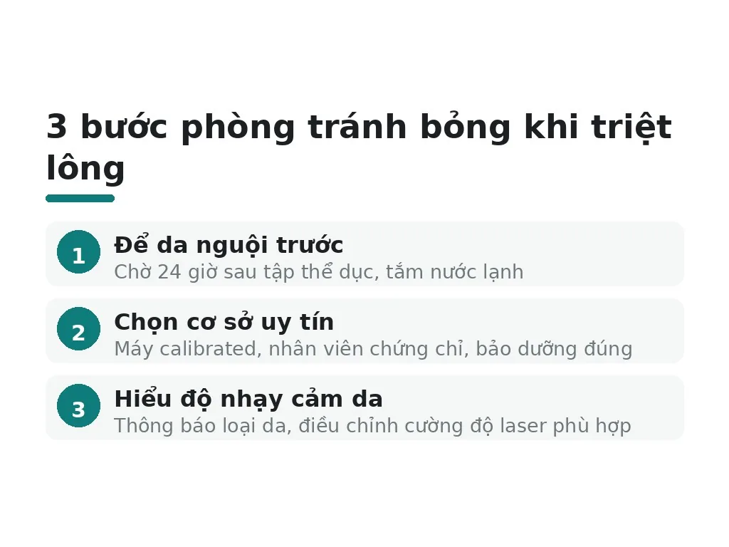 Làm sao để phòng tránh bỏng khi triệt lông lần sau?