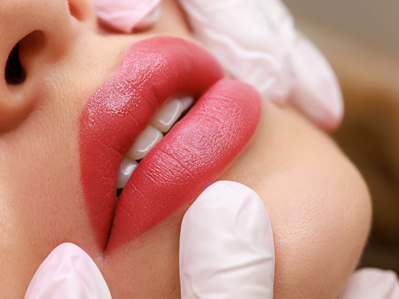 Môi sau khi cấy màu có thể bị sưng trong vài ngày