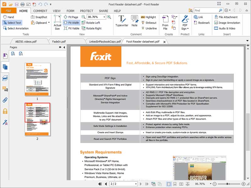 Foxit PDF Reader với nhiều ưu điểm nổi bật cho người dùng