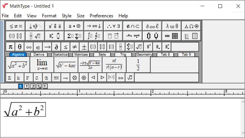 Phần mềm MathType hỗ trợ nhập công thức chuẩn, dễ sử dụng